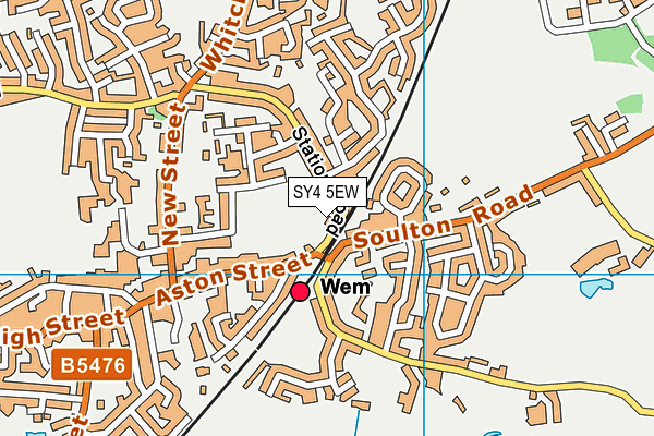 SY4 5EW map - OS VectorMap District (Ordnance Survey)