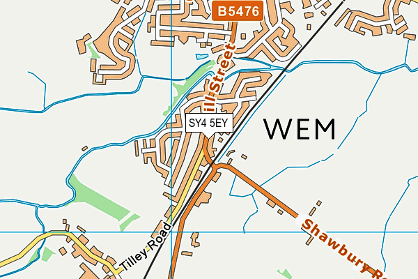 SY4 5EY map - OS VectorMap District (Ordnance Survey)