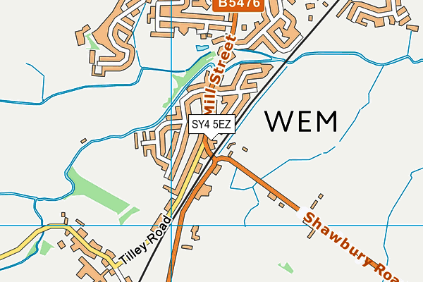 SY4 5EZ map - OS VectorMap District (Ordnance Survey)