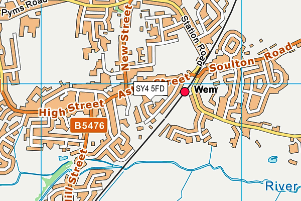 SY4 5FD map - OS VectorMap District (Ordnance Survey)