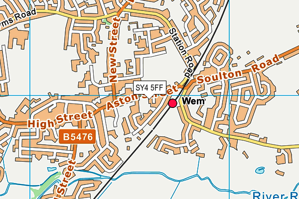 SY4 5FF map - OS VectorMap District (Ordnance Survey)