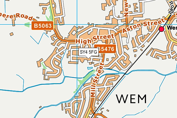 SY4 5FG map - OS VectorMap District (Ordnance Survey)