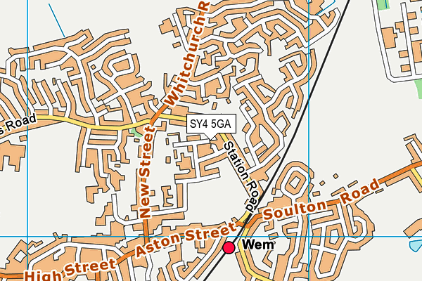 SY4 5GA map - OS VectorMap District (Ordnance Survey)