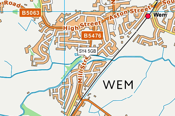 SY4 5GB map - OS VectorMap District (Ordnance Survey)