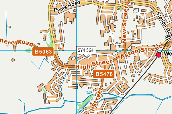 SY4 5GH map - OS VectorMap District (Ordnance Survey)