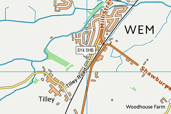 SY4 5HB map - OS VectorMap District (Ordnance Survey)