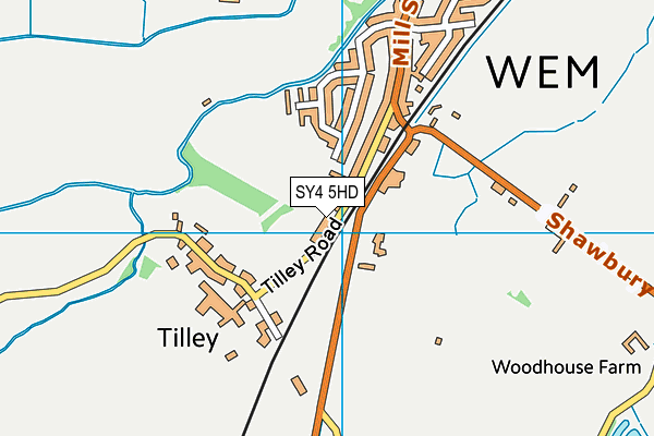 SY4 5HD map - OS VectorMap District (Ordnance Survey)