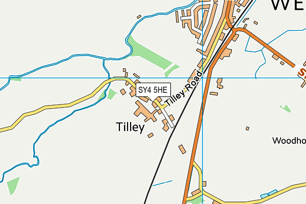 SY4 5HE map - OS VectorMap District (Ordnance Survey)