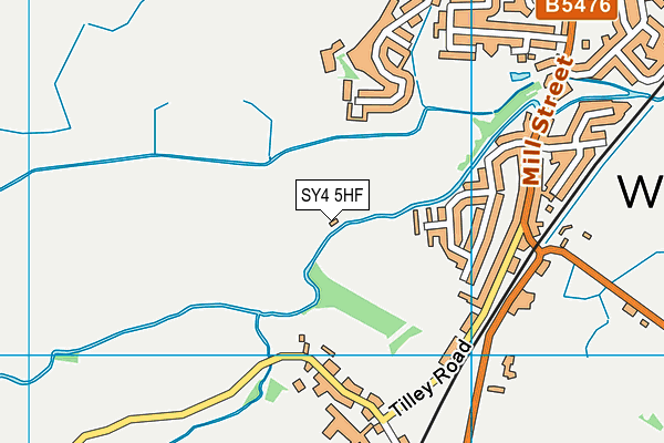 SY4 5HF map - OS VectorMap District (Ordnance Survey)