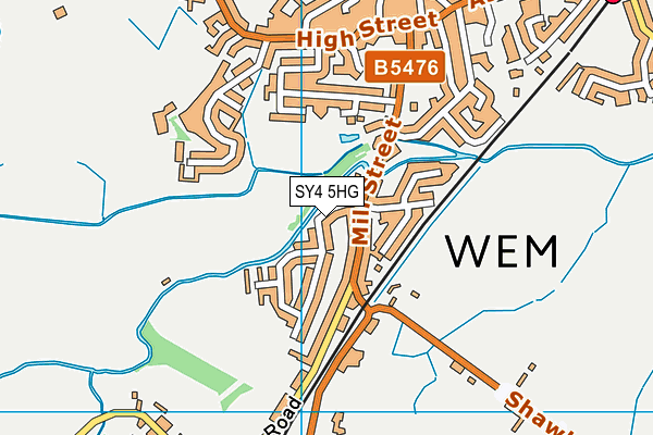 SY4 5HG map - OS VectorMap District (Ordnance Survey)