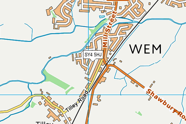 SY4 5HJ map - OS VectorMap District (Ordnance Survey)