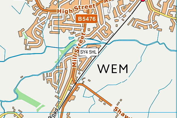 SY4 5HL map - OS VectorMap District (Ordnance Survey)