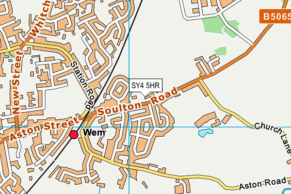 The Kynaston Ground (Wem Cricket Club) map (SY4 5HR) - OS VectorMap District (Ordnance Survey)
