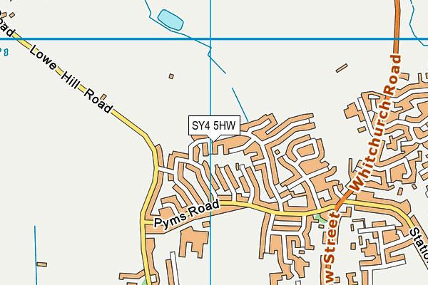 SY4 5HW map - OS VectorMap District (Ordnance Survey)