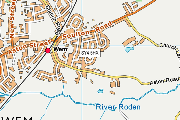 SY4 5HX map - OS VectorMap District (Ordnance Survey)