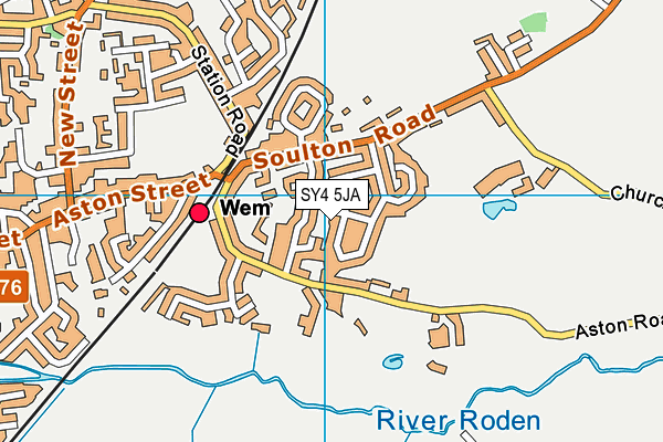 SY4 5JA map - OS VectorMap District (Ordnance Survey)