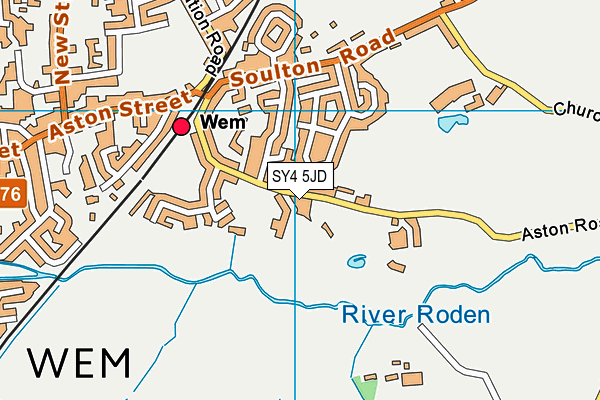SY4 5JD map - OS VectorMap District (Ordnance Survey)