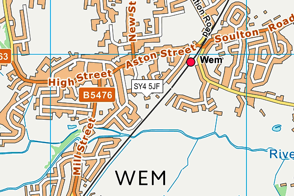 SY4 5JF map - OS VectorMap District (Ordnance Survey)