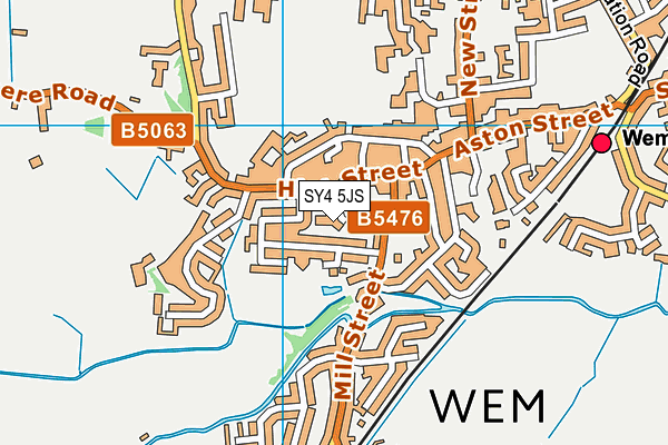 SY4 5JS map - OS VectorMap District (Ordnance Survey)