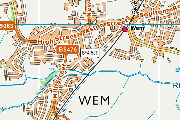 SY4 5JT map - OS VectorMap District (Ordnance Survey)