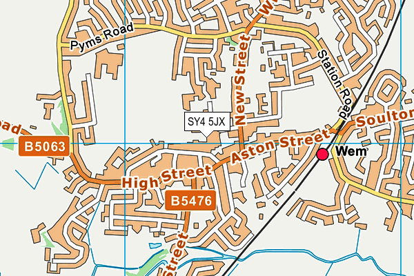 SY4 5JX map - OS VectorMap District (Ordnance Survey)