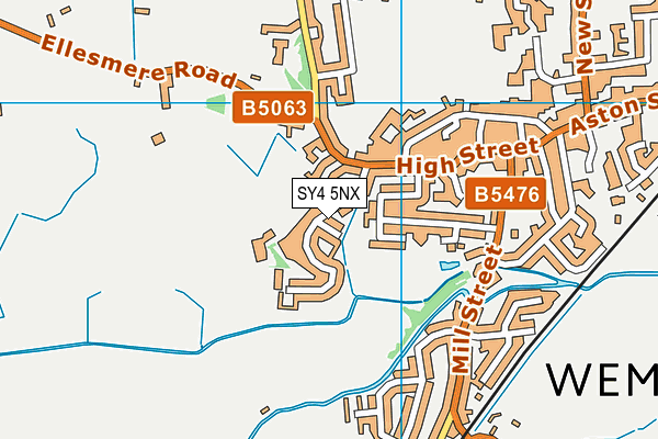 SY4 5NX map - OS VectorMap District (Ordnance Survey)