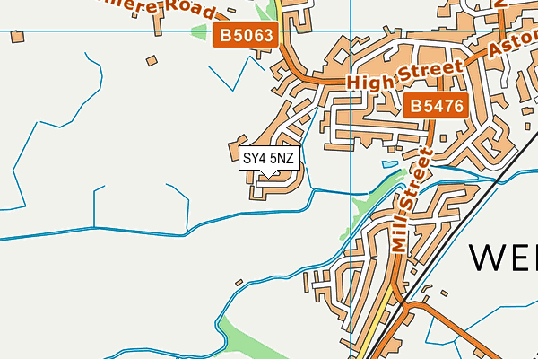 SY4 5NZ map - OS VectorMap District (Ordnance Survey)