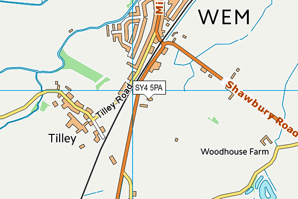 SY4 5PA map - OS VectorMap District (Ordnance Survey)