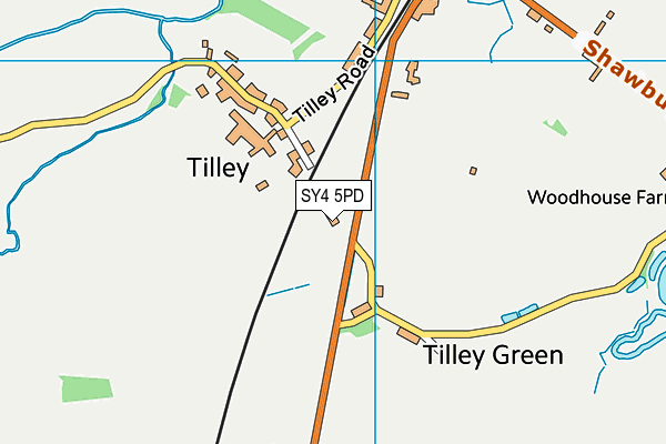 SY4 5PD map - OS VectorMap District (Ordnance Survey)