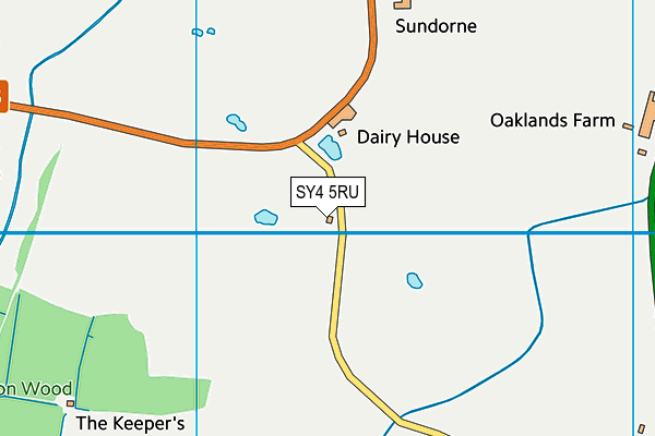 SY4 5RU map - OS VectorMap District (Ordnance Survey)