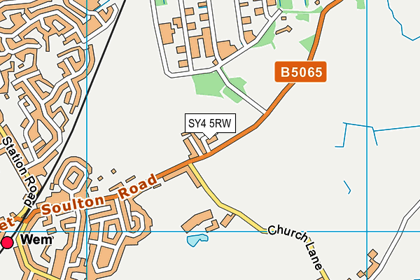 SY4 5RW map - OS VectorMap District (Ordnance Survey)