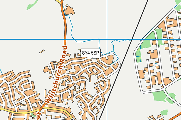 SY4 5SP map - OS VectorMap District (Ordnance Survey)