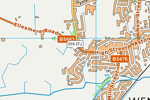 SY4 5TJ map - OS VectorMap District (Ordnance Survey)