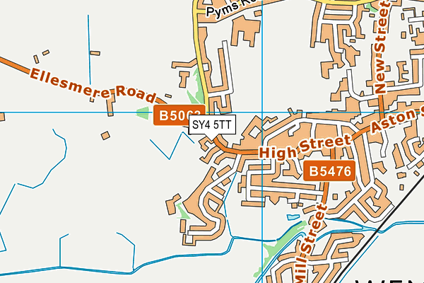SY4 5TT map - OS VectorMap District (Ordnance Survey)