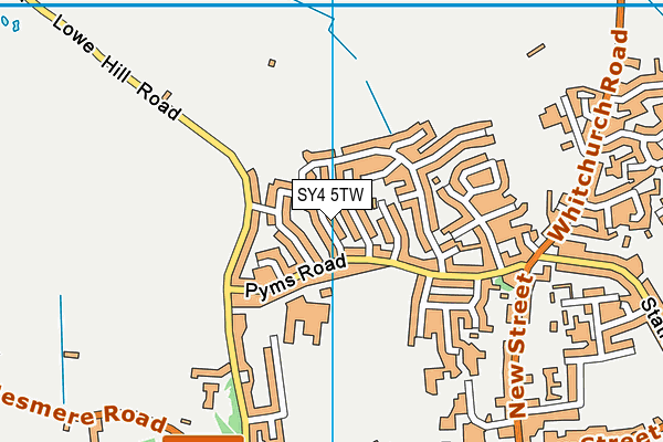 SY4 5TW map - OS VectorMap District (Ordnance Survey)