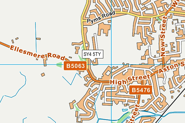 SY4 5TY map - OS VectorMap District (Ordnance Survey)