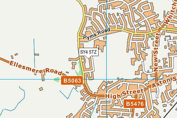 SY4 5TZ map - OS VectorMap District (Ordnance Survey)