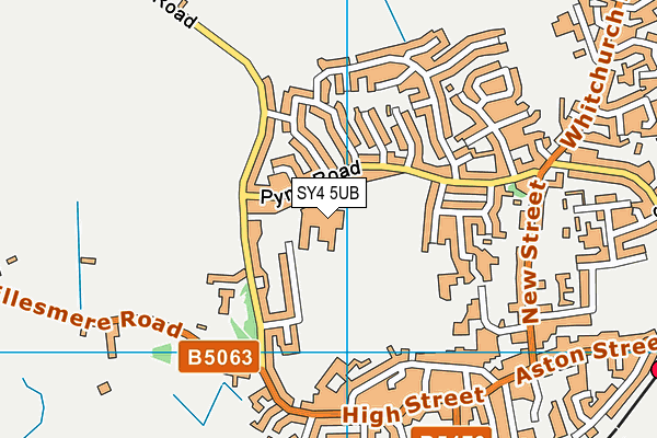 Thomas Adams Sports Centre map (SY4 5UB) - OS VectorMap District (Ordnance Survey)