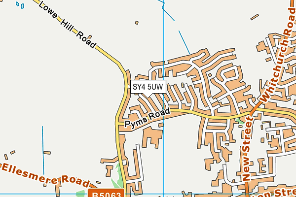 SY4 5UW map - OS VectorMap District (Ordnance Survey)