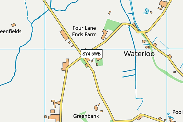 SY4 5WB map - OS VectorMap District (Ordnance Survey)