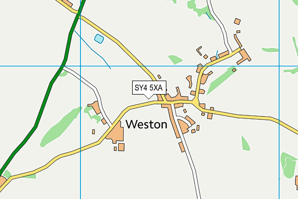 SY4 5XA map - OS VectorMap District (Ordnance Survey)