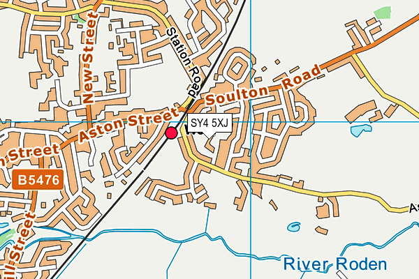 SY4 5XJ map - OS VectorMap District (Ordnance Survey)