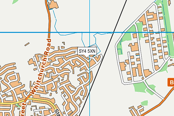 SY4 5XN map - OS VectorMap District (Ordnance Survey)