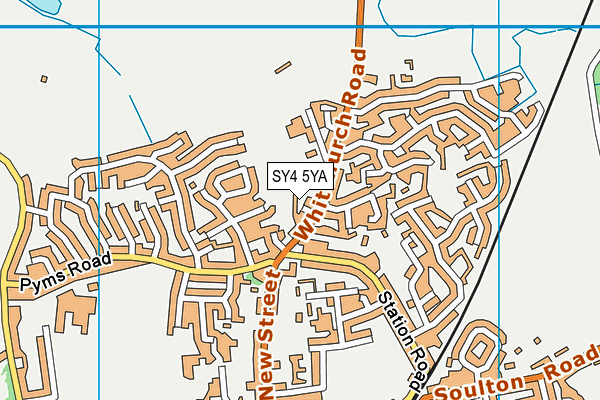 SY4 5YA map - OS VectorMap District (Ordnance Survey)