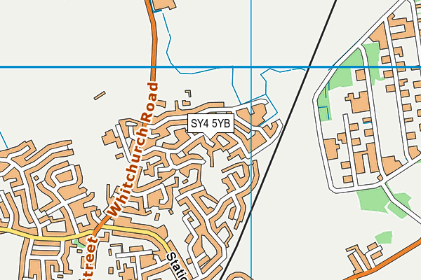 SY4 5YB map - OS VectorMap District (Ordnance Survey)