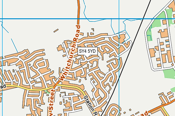 SY4 5YD map - OS VectorMap District (Ordnance Survey)