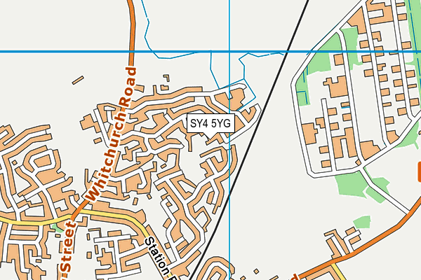 SY4 5YG map - OS VectorMap District (Ordnance Survey)