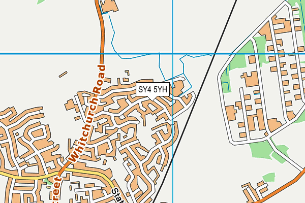 SY4 5YH map - OS VectorMap District (Ordnance Survey)