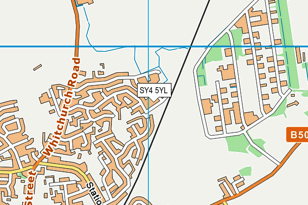 SY4 5YL map - OS VectorMap District (Ordnance Survey)