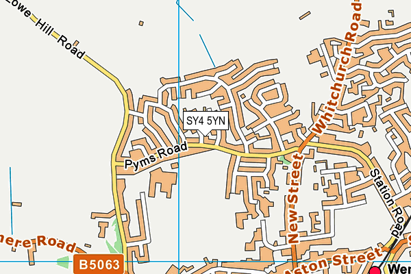 SY4 5YN map - OS VectorMap District (Ordnance Survey)